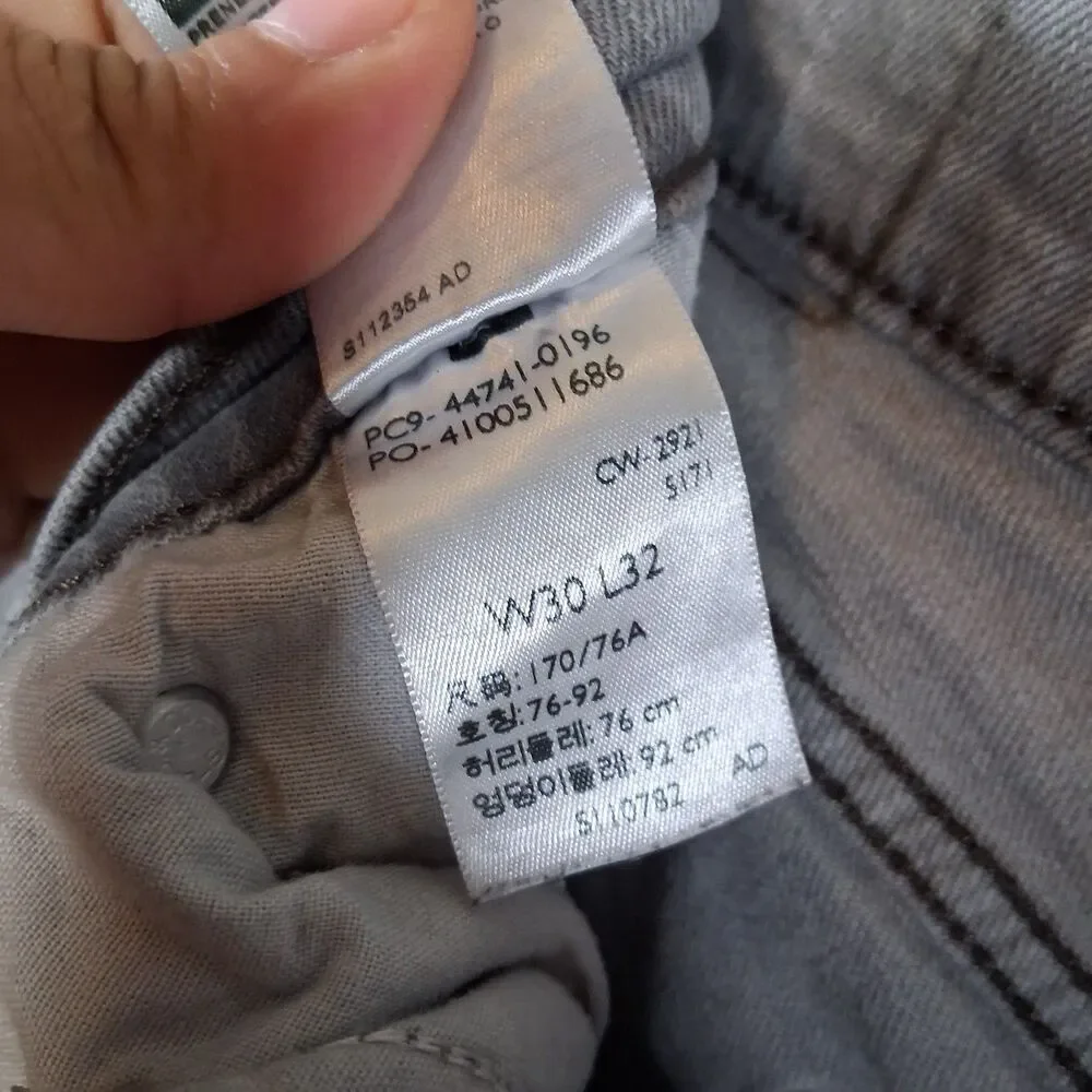 Denizen Levis 216 Jeans Mens 30x32 Slim Fit Kendrick Gray Stretch Denim Casual